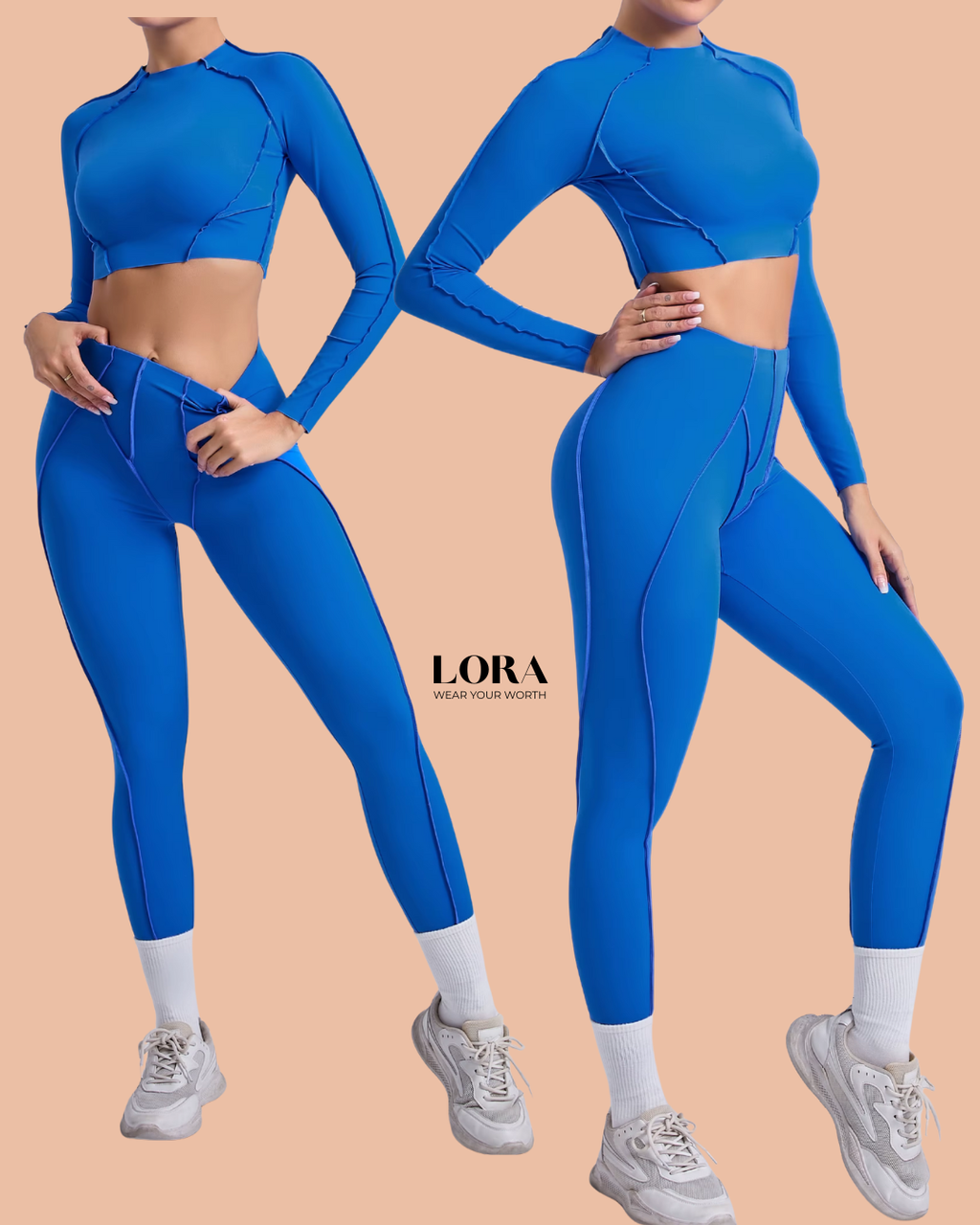 Ensemble Lora : top à manches longues et legging sculptant